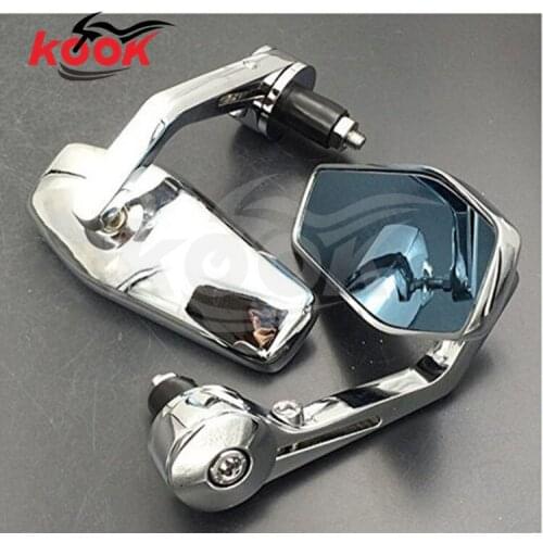 Chrome Universal 22mm and 25mm handlebar motorcycle rearview mirro for Harley Davidson Yamaha honda suzuki free shipping