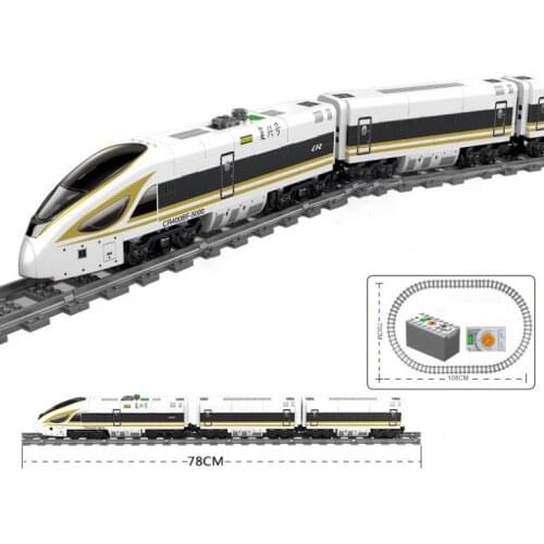 Creator High-Tech Electric Train Track Car Building Blocks City Fuxing High-speed Rail Train Bricks Toys for Children Gifts