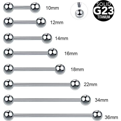 1PC Titanium Tongue Ring Barbell Bar Piercings Earring Industrial Piercing Nipple Rings Titanium Piercing Earrings Body Jewelry