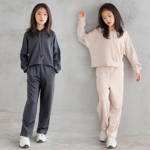 Big girls spring fall new 2pcs sports Suit children outfits wholesale