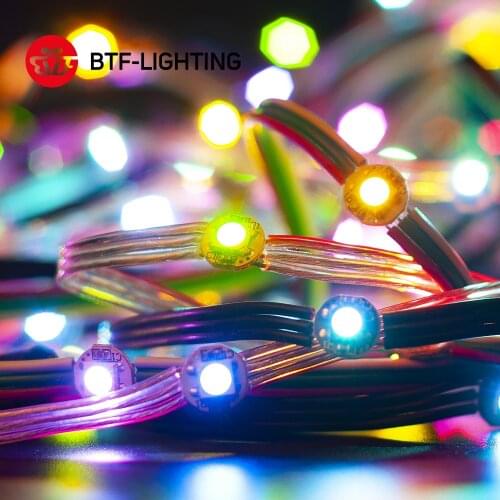 50leds/string WS2812B Pre-Soldered Leds String DC5V LED Module Individually Addressable Bluetooth Music Controller IP30