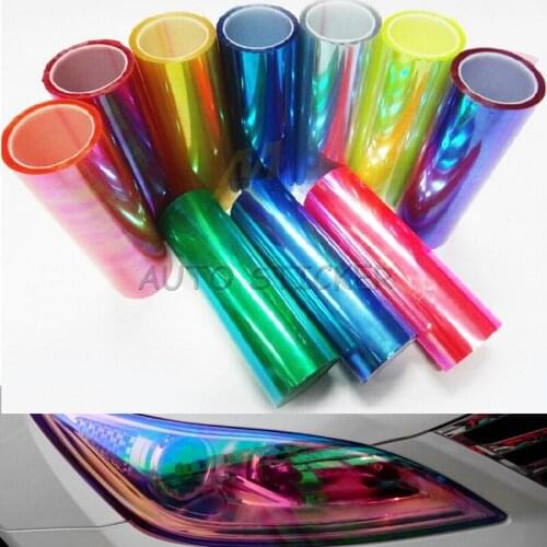 Shiny 100/200/300/400X30CM Chameleon Auto Car Styling Headlights Taillights Film Lights Turned Change Color Car film