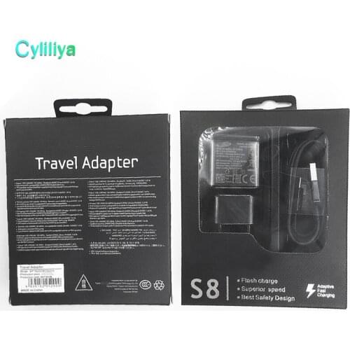 5V 2A s8 US/EU/ Plug Fast Charging Travel adapter Wall Fast Charger + 1.2M Type C Usb Data Cable Retail packaging 100pcs/lot