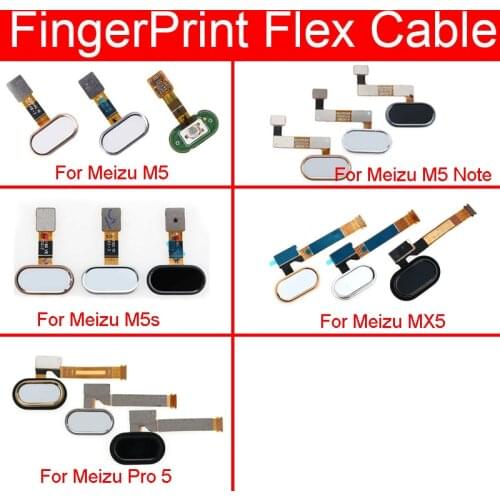 Home Button Flex Cable For Meizu Pro 5 M5 M5s MX5 Note Menu Key Fingerprint Recognition Sensor Flex Cable Replacement Repair