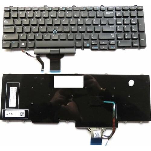 US New For DELL E5550 E5570 laptop keyboard English black with pointing