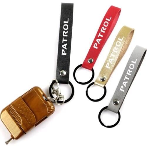 High-quality Leather Car KeyChain Buckle Key Ring for Nissan PATROL LEAF Teana Murano nismo car keychain car styling Accessories