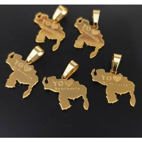 Custom Map of Venezuela Pendant Necklace For Women Men Gold Color Fashion Choker Jewelry Memory Best Friend Gifts