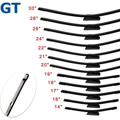 Car Windshield Wiper Blades For Bayonet Type Arm Rubber wipers 14'' 16'' 17'' 18'' 19'' 20'' 21'' 22'' 24'' 26'' 28'' 30