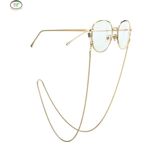 F.J4Z Hot Lanyards for Mask & Glasses Fashion Mask Holders 1.2mm Thick Snake Chain Sunglasses Lanyard for Women Eyewear Straps