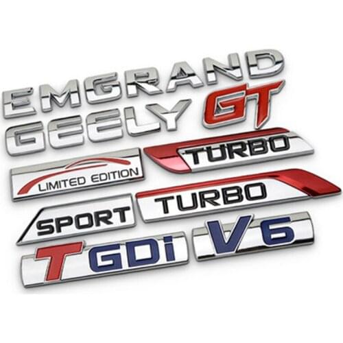 Car trunk body logo for Geely emgrand atlas TGDI V6 TURBO GT emblem