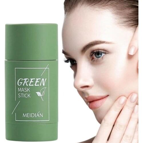 Green Tea Stick Mask Purifying Clay Oil Control Moisturizing Anti-acne Solid Cleansing Mask Acne Blackhead Face Care