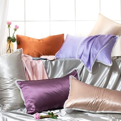 100% pure silk pillowcase silk pillowcase small lace natural silk pillowcase mulberry silk pillowcase