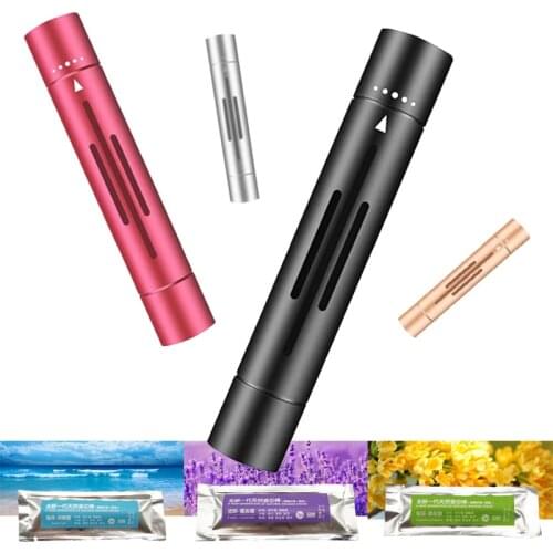 Air Outlet Aromatherapy Clip with 5 Aroma Sticks Car Air Freshener Car Outlet Perfume Solid Perfume Diffuser 5 kinds Flavor
