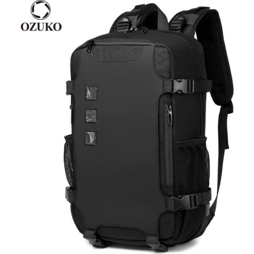 OZUKO Men Backpack Laptop Backpacks for Teenager USB Charge College Student Schoolbag Male Waterproof Outdoor Travel Bag Mochila