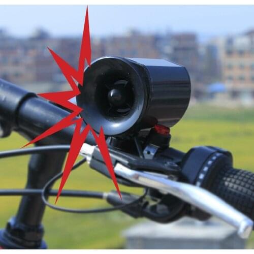 Dropshipping Ultra-loud Speaker Black Electronic Bicycle 6sound Alarm Bell Bike Siren Horn Horn Bicycle Equipment Accessories