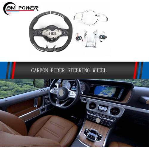 2021 G Class w463 w463A g63 g500 g350 Carbon Fiber Steering Wheel for S Class w222 E Class w213 S63 E63 Carbon Steering Wheel