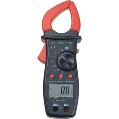 TENMARS TM-28E TRMS AC/DC WATT Clamp Meter,AC/DC Volts, AC/DC Current, Resistance, Frequency, Watts, Continuity.Autoranging