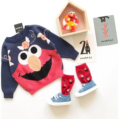 Tonytaobaby New Autumn and Winter Clothes for Boys and Girls Childrens Sweaters Lovely Cartoon Knitted Pure Cotton