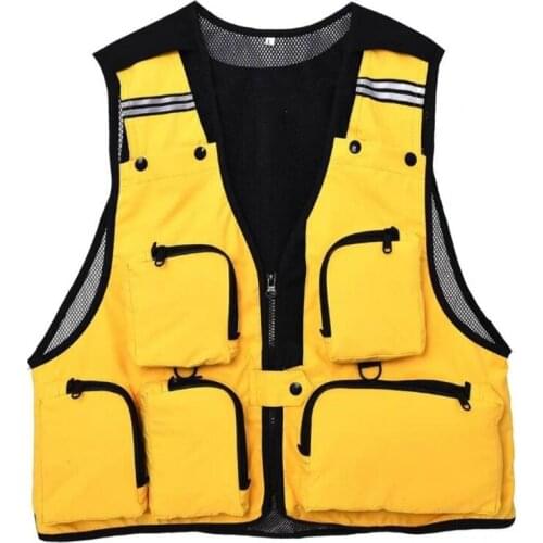 Ultra light fishing vest warm quick-drying mesh vest military tactical camping vest outdoor mens hunting clothing multi-pocket