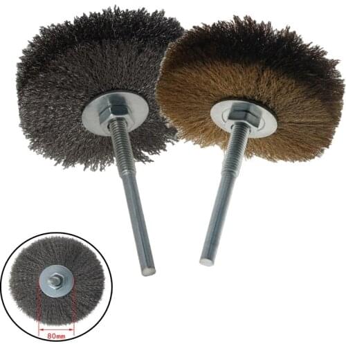 Utoolmart Hot 1/3/5pcs Stainless Steel Wire Grinding Heads OD 100mm Brush Diameter 0.15/0.3mm Carbon Steel Galvanized Lace-up