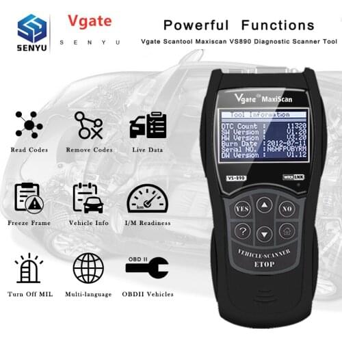 Vgate VS890 VS890S obd2 ELM327 V1.5 Code Reader CAN BUS OBD OBD2 Car Diagnostic Tool ELM 327 Auto Scanner tool Scantool Maxiscan