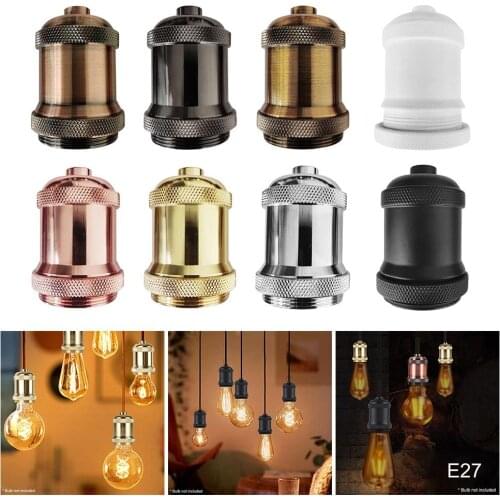Vintage Retro Lamp E27 Socket Pendant Lights Bulb Socket Screw Base Aluminum Light Industrial Retro Lamp Holder Fitting