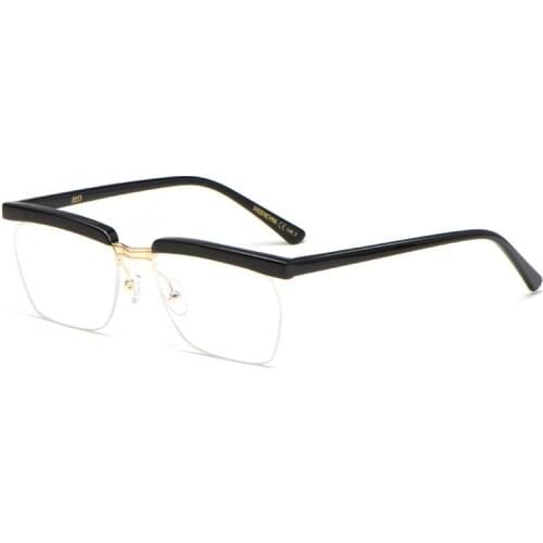 Flexible Men Square Glasses Memory Alloy Eyewear Frames Ultralight Myopia Spectacles Women Black Gold Silver Eyeglasses