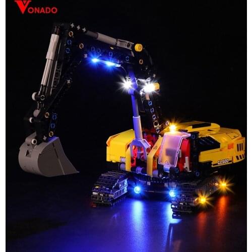 Vonado LED Lighting Set for 42121 Technic Heavy-Duty Excavator Light Kit, Not Included The Building Block
