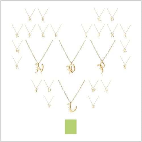 All 26 English word Mom love gift America Letter Family friend name sign pendant Necklace tiny alphabet name Initial jewelry