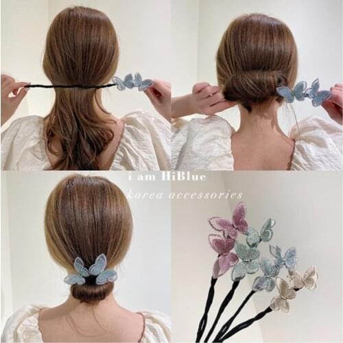 Fashion Elegant Barrette Hairpin Korean Super Fairy Temperament Headwear Fluffy Hair Tool Lazy Accessories Hairband Hairdes J5P2