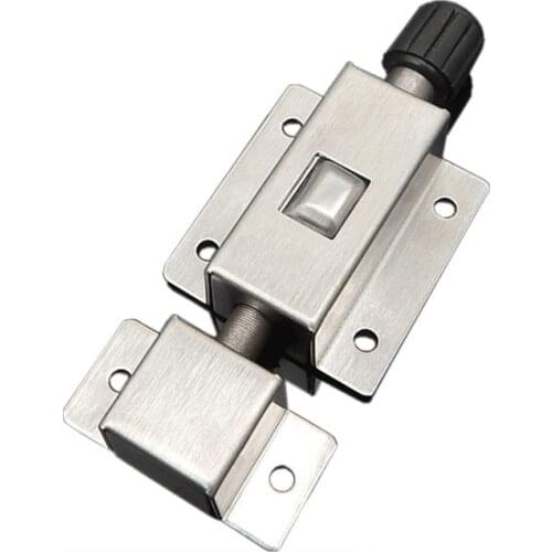 Stainless steel sliding door lock barrel bolt Spring Bounce Safety latch Hasp for Window Gate Cabinet Toilet Furniture Hardware