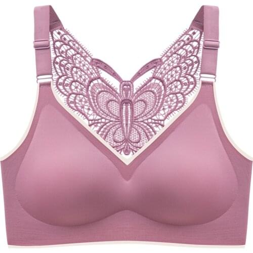 Plus Size Bras For Women Seamless Women Bra 3XL 4XL 5XL Large Size Bralette Beauty Back Butterfly Push Up Bra Wireless Underwear