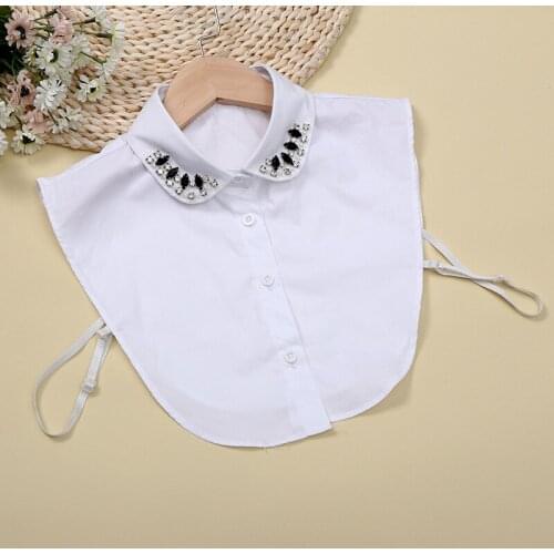 Cotton Fake Collars for Women Detachable Collars Female False Collar Lapel Shirt Half Blose Removable Nep Kraagie Accessory