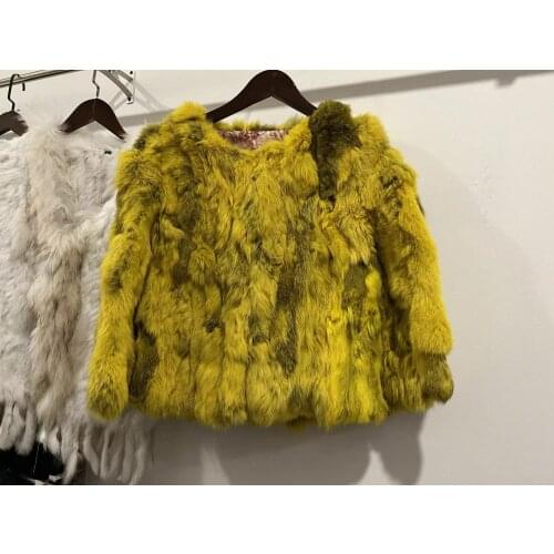 2018 Winter Women Leisure Fashion Warm Real Fur Vest Female Knitted Rabbit Fur Gilet Patchwork Raccoon Coat Long Outerwear Vests