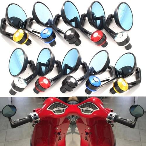 1Pair 3 Inch Adjustable Rear View Mirror For Vespa 360 Degree