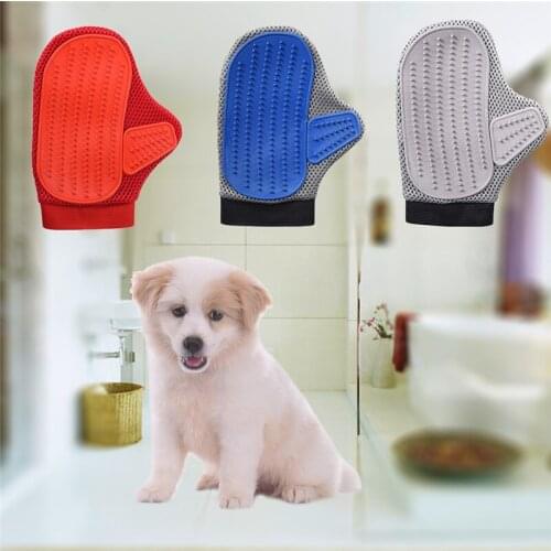 1PC Pet Accessories Cats Dogs Massage Silicone Glove Soft TPR Bath Cleaning Shower Grooming Comb Gloves G183