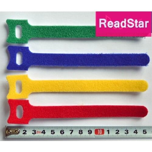 10PCS/LOT 12x200mm 8inch Colorful Nylon Hook and Loop fastener Cable Ties self lock Computer cable straps magic bandage