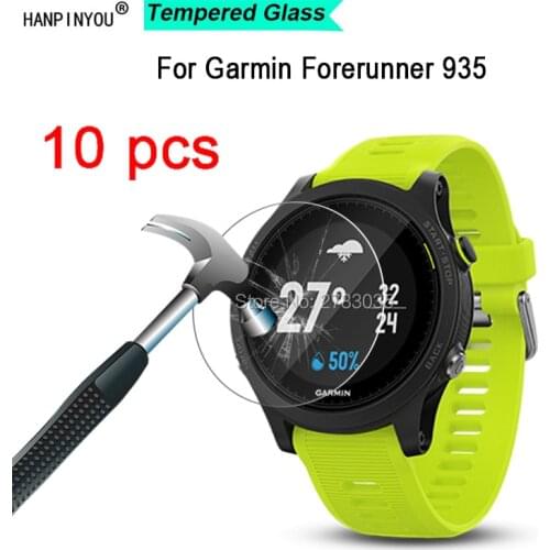 10 Pcs/Lot For Garmin Forerunner 935 SmartWatch 9H Hardness 2.5D Ultra-thin Toughened Tempered Glass Film Screen Protector Guard