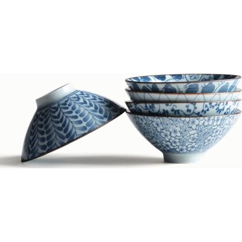 70ml 2PCS Jingdezhen Ceramic Tea Cups Chinese Teacups Set for Kungfu Tea Chinese Blue-and-white Porcelain Cups
