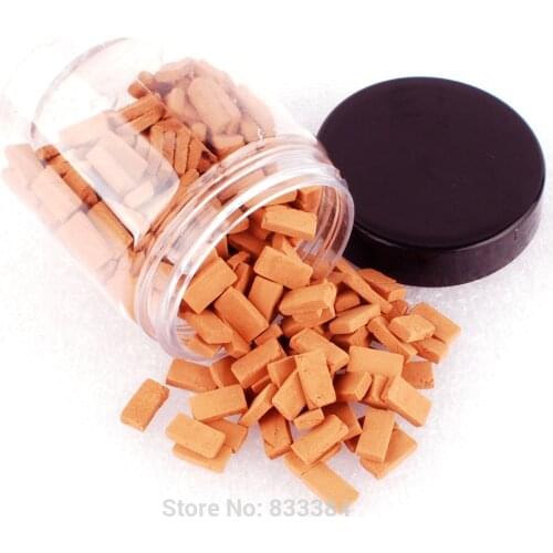 250pcs Brick Building Set Dollhouse Miniature Bricks Mini Bricks Model (Red, 1:35)