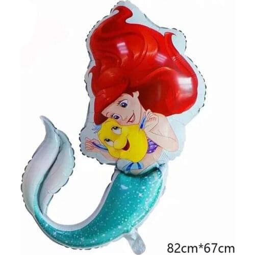50pcs Mermaid Party Balloons princess Foil Balloon Kids Birthday Party Decorations Baby Shower Decor Helium Globos under the sea