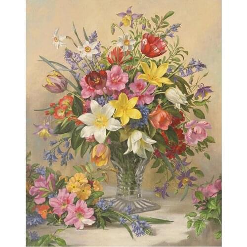 5D DIY Diamond Painting Full Square/Round Flower Cross stitch Kit Mosaic Rhinestones Diamond Embroidery DFL117