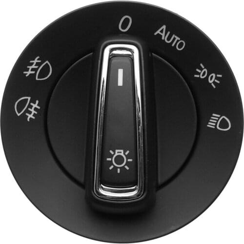 Auto Interior Accessories Chrome Automatic Headlight Switch Fog Head Light Lamp Knob Switch For Golf 7 MK7 VII 5GG 941 431 D
