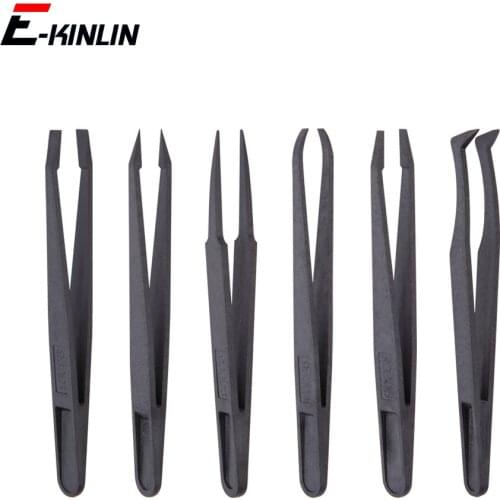 Anti-static Carbon Fiber Plastic Tweezers Repair Tools For Mobile Phone and Tablets Disassembling Tweezer Precision Tool