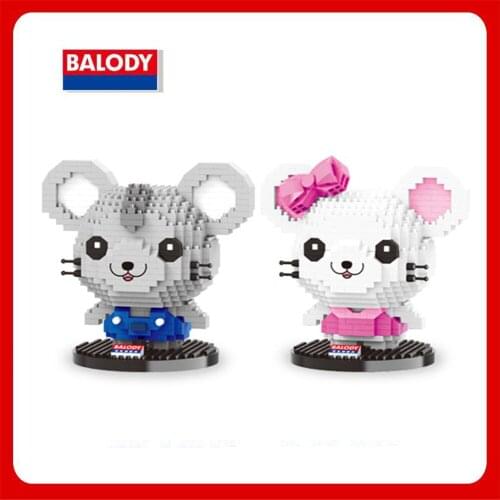 Balody 18123 Wit 18124 Nimble Brick Toys Famous Anime Character Cute Mouse Building Micro Mini 3D Blocks Toys For Kids
