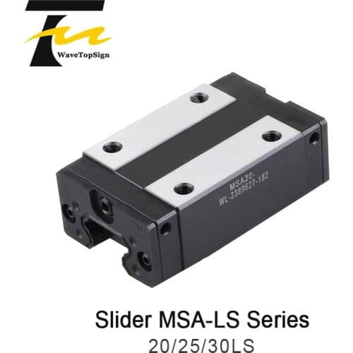 WaveTopSign PMI Linear Guide Slide Carriage Block MSA25LS Slider use for CO2 Laser Machine & Linear Rail CNC Diy Parts