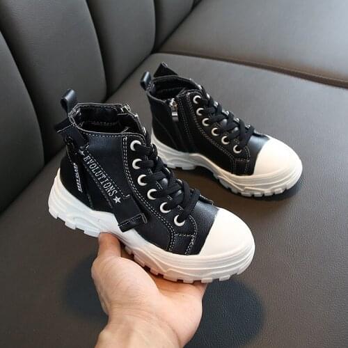 Girls Boots 2020 Autumn and Winter New Snow Boots British Wind Plus Velvet Boys Martin Boots Fashion Comfortable Kids Boots