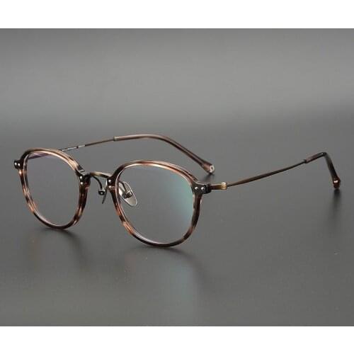 Brand Designer Light Luxury Acetate Titanium Oval Glasses Frame Men High Quality Handmade Eyeglasses Women Super Light Spectacle