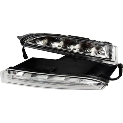 2pcs 12V DRL for Volkswagen for VW Scirocco R 2010 2011 2012 2013 2014 LED Daytime Running Light White Turn Signal Light Amber