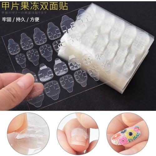 Nail jelly double-sided transparent invisible one-time wearing false nail film glue